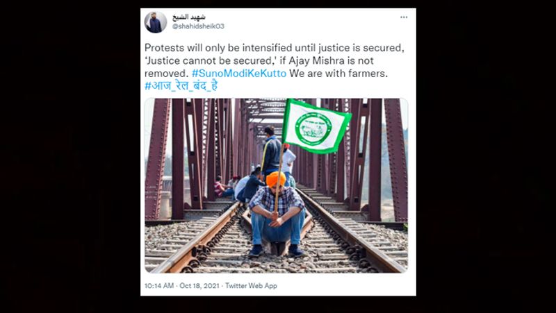 Fake News Farmers stop 200 trains during protests on October 18