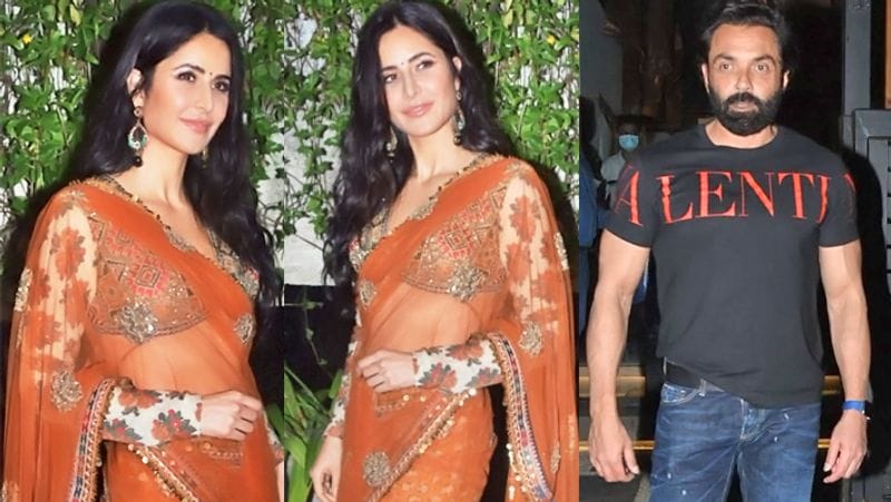 Katrina Kaif looked beautiful in transparent saree, bobby deol spotted in white beard and great physique