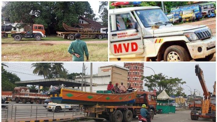 Kerala MVD Arrived With Boats For Disaster Management At Aluva And Paravoor Kerala MVD Arrived With Boats For Disaster Management At Aluva And Paravoor
