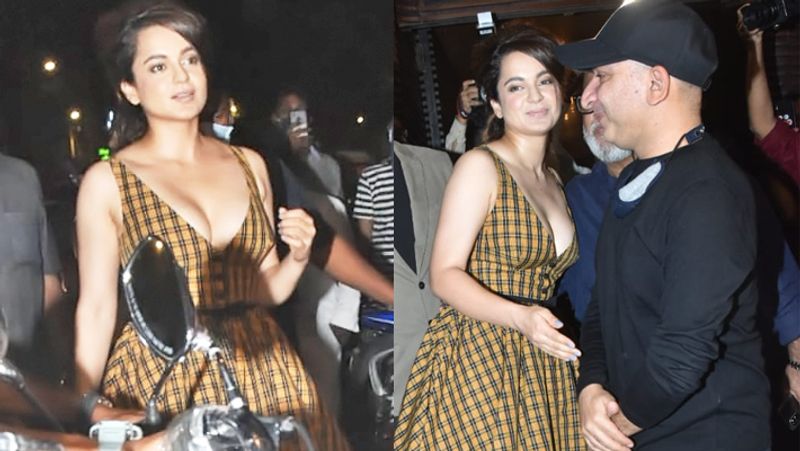 Actress kangana ranaut arrived to promote dhaakad bold dress trolls reminded culture mah