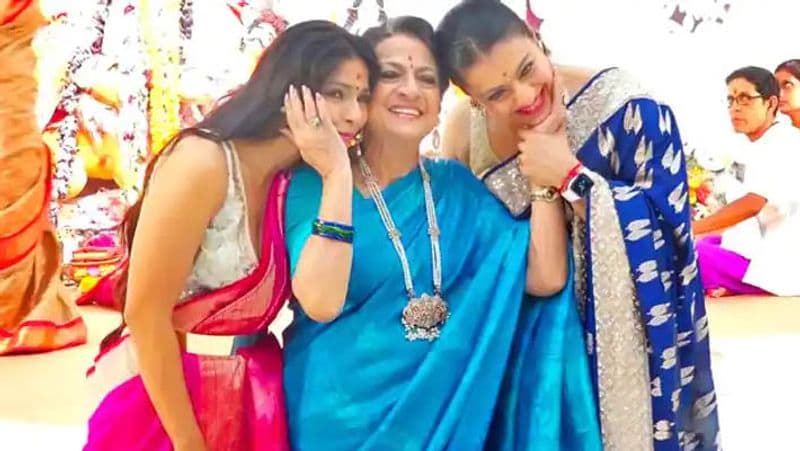 kajol and tanishaa mukerjee fight at durga puja for this reason, mother tanuja handle the situation