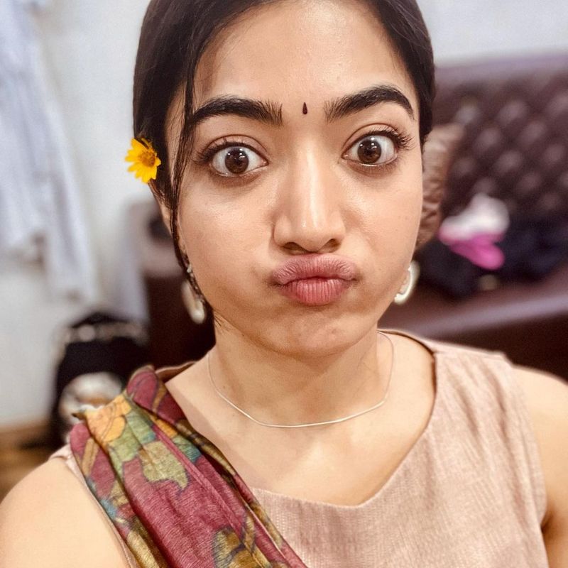 rashmika mandanna thigh show in black and wight photo shared shocking post