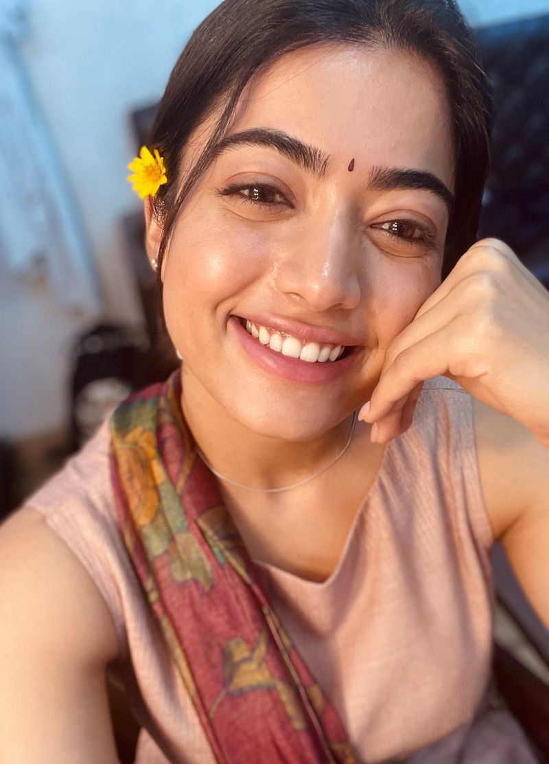 rashmika mandanna thigh show in black and wight photo shared shocking post