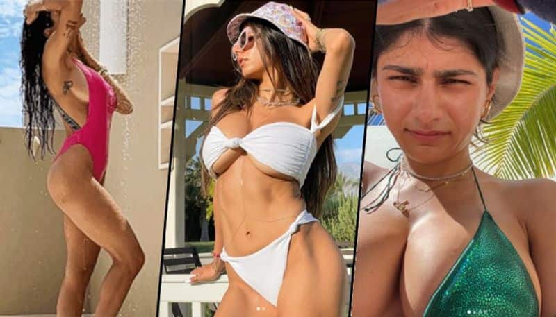 Minya Khalifa Porn - Mia Khalifa's latest pictures are on fire; former porn star flaunts her  washboard abs (Pictures Inside)