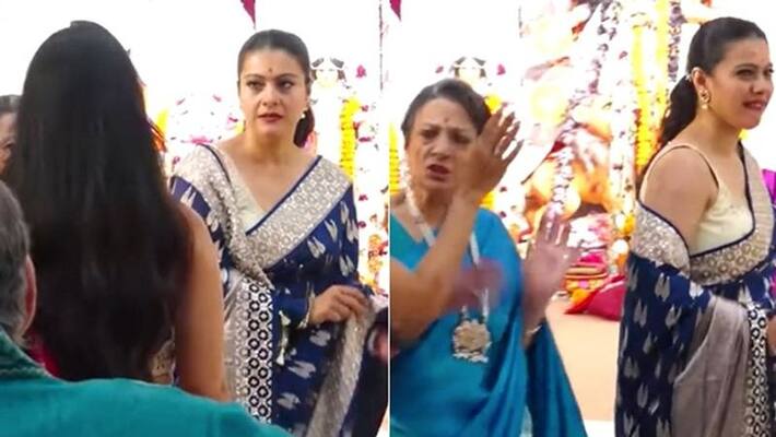 Kajol says 'shut up' to Tanishaa Mukerji in public as they argue at Durga Puja pandal (Watch) RCB Kajol says 'shut up' to Tanishaa Mukerji in public as they argue at Durga Puja pandal (Watch) RCB