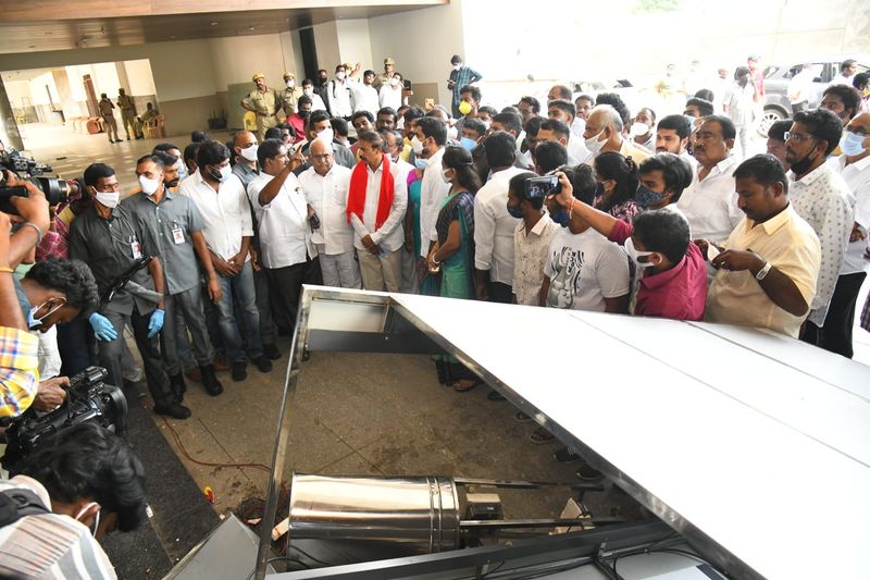 CPI Leader Ramakrishna Inspected TDP Head Office in Mangalagiri