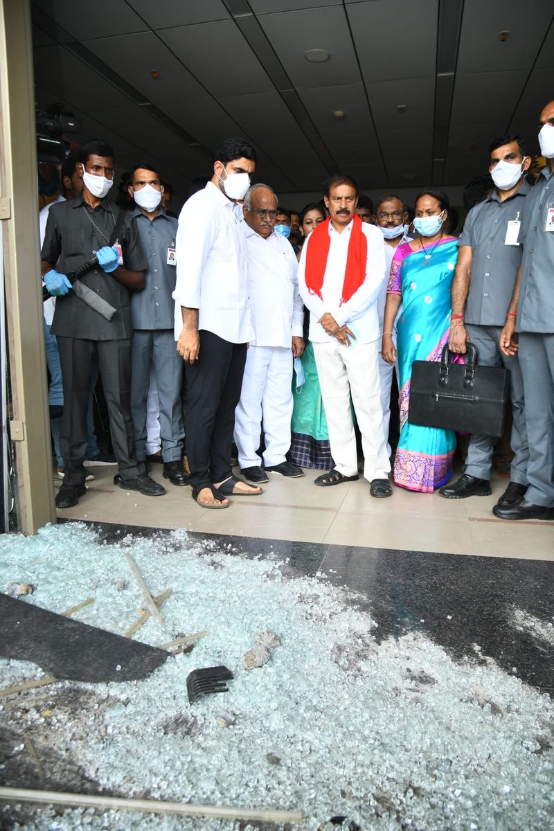 CPI Leader Ramakrishna Inspected TDP Head Office in Mangalagiri