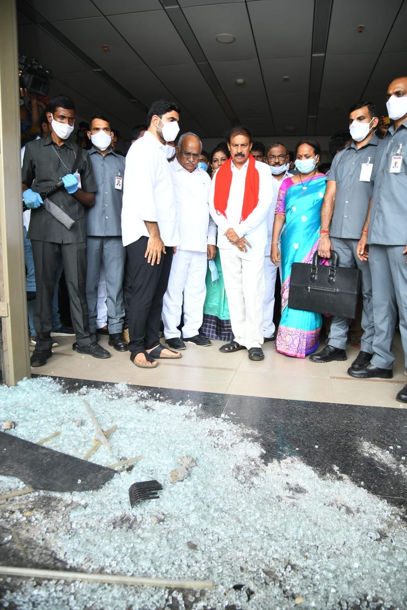 CPI Leader Ramakrishna Inspected TDP Head Office in Mangalagiri