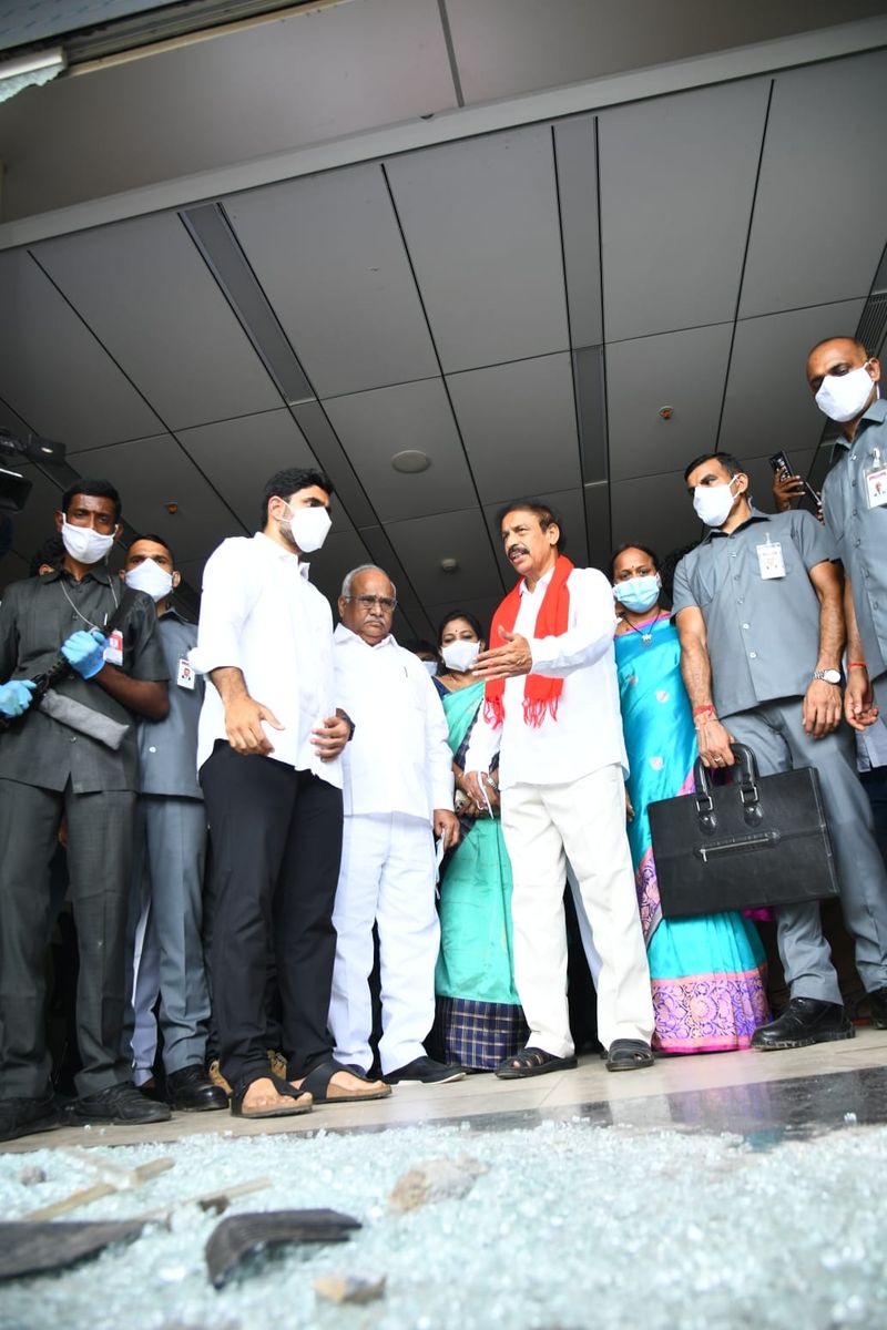 CPI Leader Ramakrishna Inspected TDP Head Office in Mangalagiri