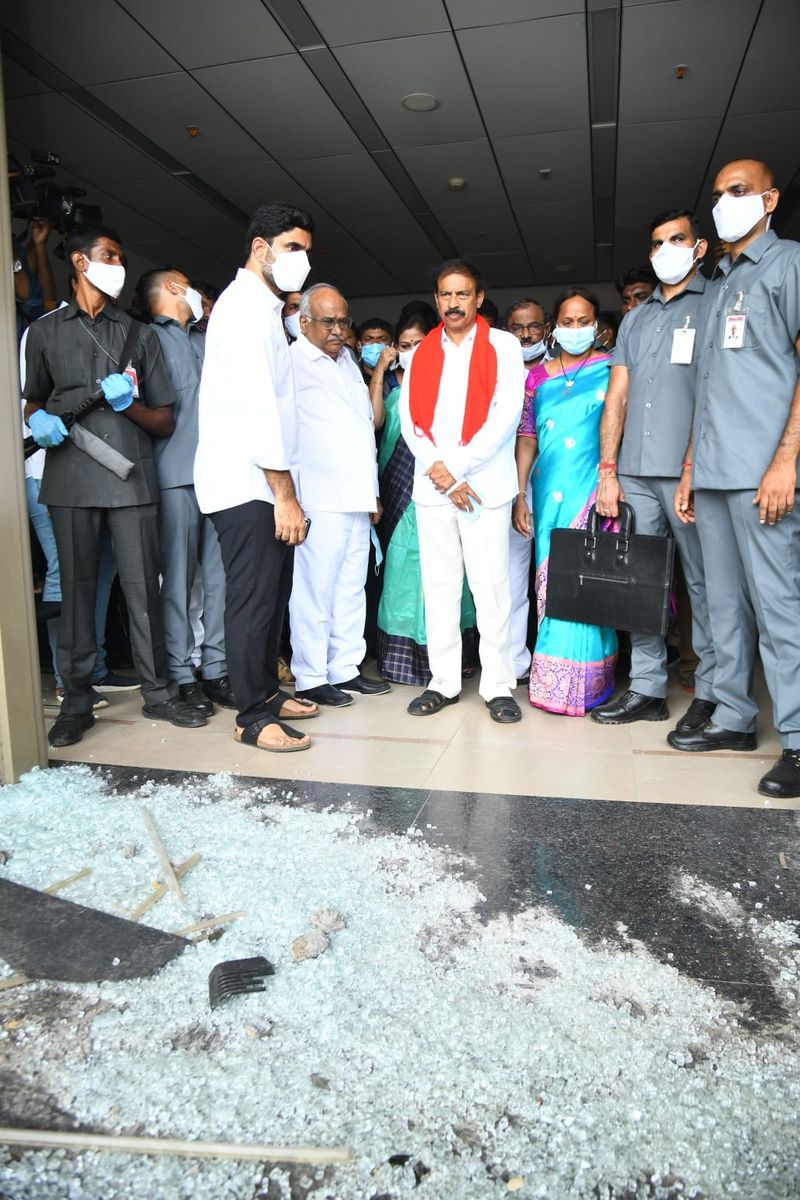 CPI Leader Ramakrishna Inspected TDP Head Office in Mangalagiri