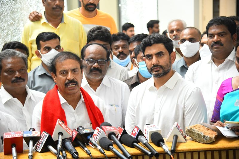 CPI Leader Ramakrishna Inspected TDP Head Office in Mangalagiri