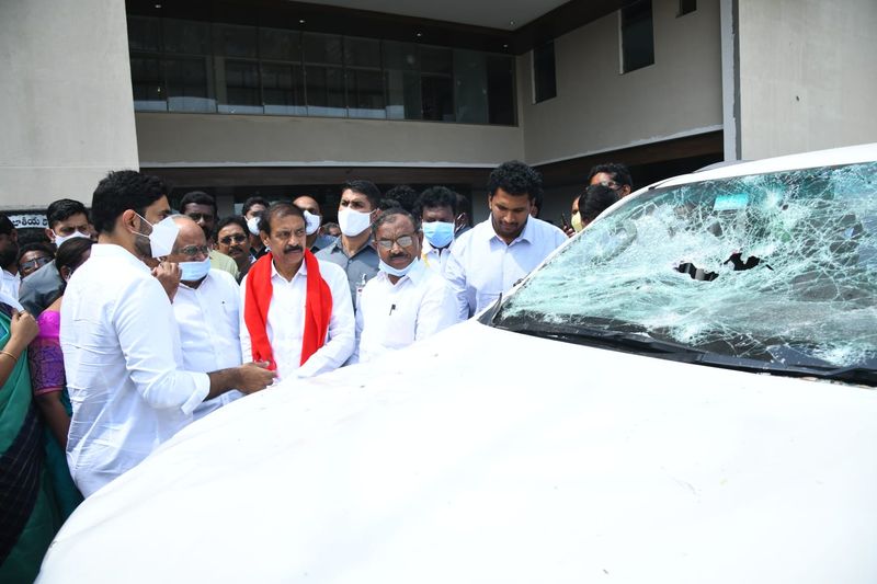 CPI Leader Ramakrishna Inspected TDP Head Office in Mangalagiri