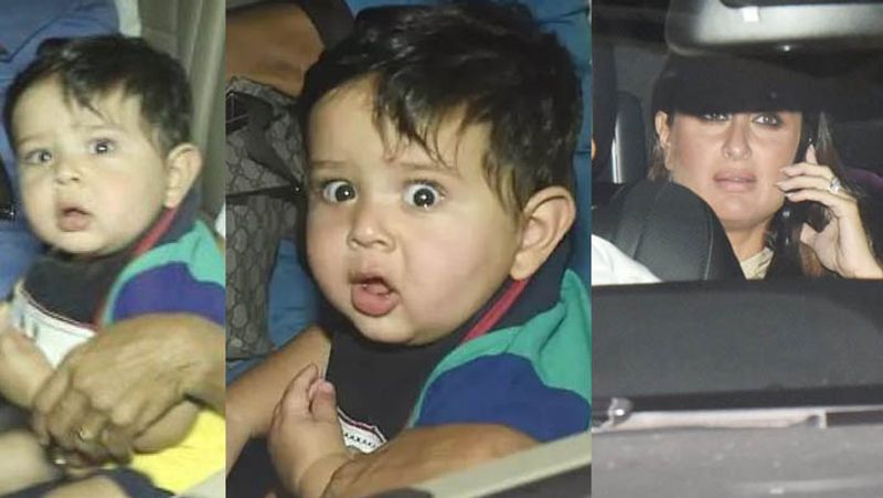kareena kapoor son jeh ali khan got scared because of photographers camera flash light