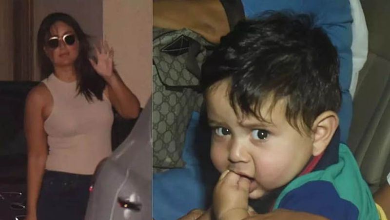 kareena kapoor son jeh ali khan got scared because of photographers camera flash light