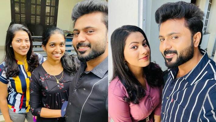 kudumbavilakku serial fame anand narayan shared photo with amrutha ganesh who cast the role indraja in kudumbavilakku kudumbavilakku serial fame anand narayan shared photo with amrutha ganesh who cast the role indraja in kudumbavilakku