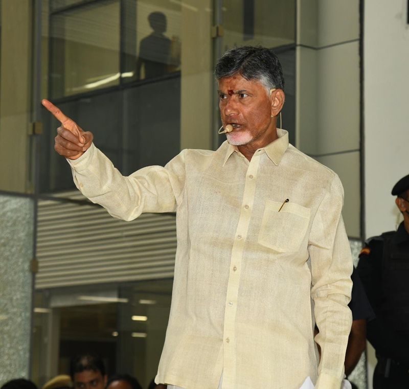 Chandrababu 30 hour Protest Begins At TDP head Office at mangalagiri