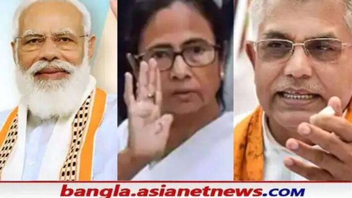 BJP Leader Dilip Ghosh attacks to WB Government and CM on India marks toward 100 crore Covid vaccination RTB BJP Leader Dilip Ghosh attacks to WB Government and CM on India marks toward 100 crore Covid vaccination RTB
