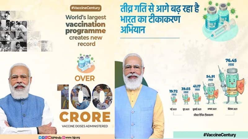great news,  Vaccination figure in India crosses 100 crores, see full story through info graphics
