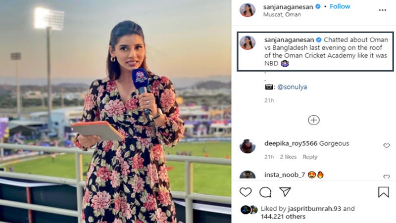 T20 World Cup 2021: Indian pacer Jasprit Bumrah's wife Sanjana ganesan doing anchoring in ICC tournament