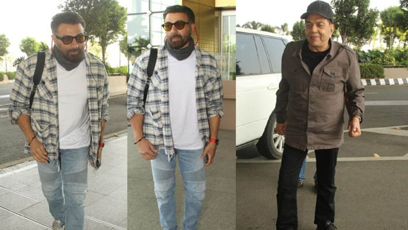 sunny deol and Dharmendra spotted at airport, these bollywood celebs also seen in different places