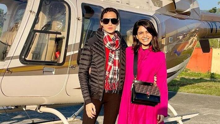 samantha in char dham trip off to yamunotri in helicopter samantha in char dham trip off to yamunotri in helicopter