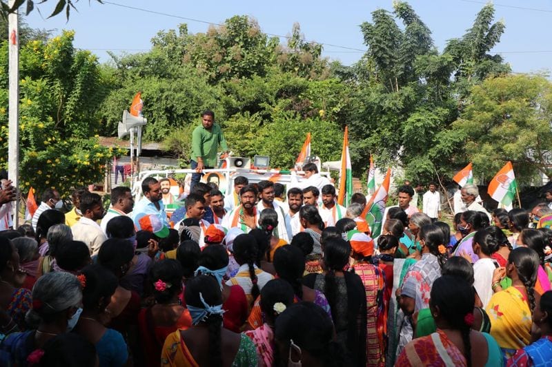 Huzurabad Bypoll: congress candidate balmoor venkat election campaign