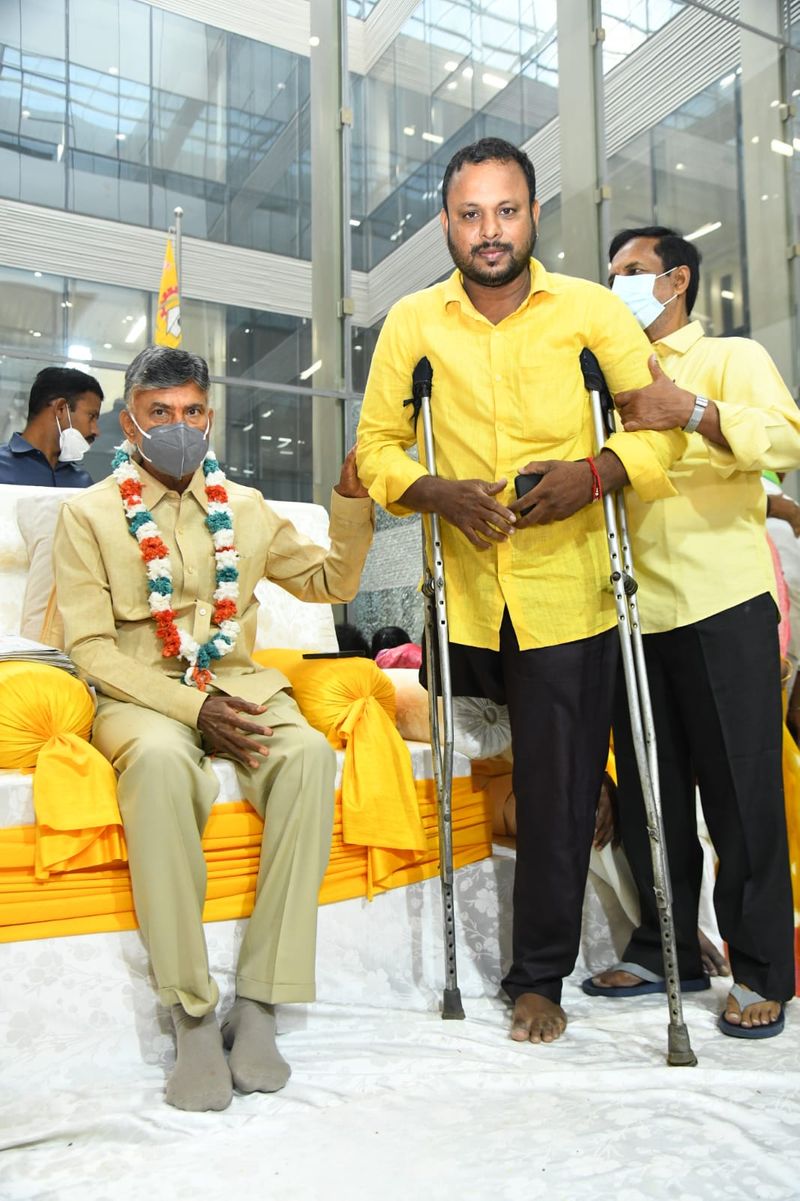 Handicapped People Supports Chandrababu Deeksha