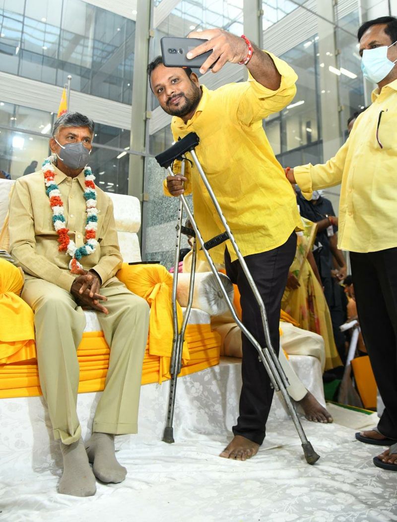 Handicapped People Supports Chandrababu Deeksha