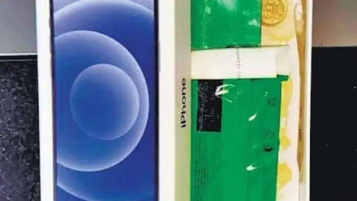 iPhone 12 Ordered but packet was opened it came out dishwash soap and a Rs 5 coin iPhone 12 Ordered but packet was opened it came out dishwash soap and a Rs 5 coin