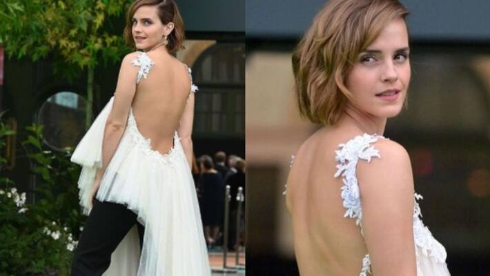 Emma Watson wore an upcycled wedding dress for Earthshot Prize Awards Emma Watson wore an upcycled wedding dress for Earthshot Prize Awards