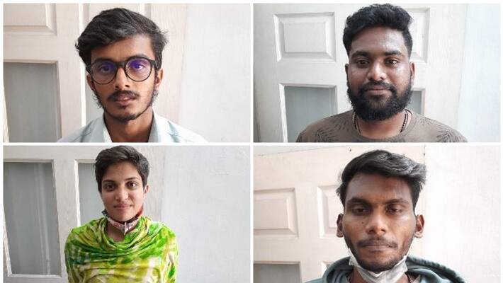 4 youths include woman held with hashish 4 youths include woman held with hashish