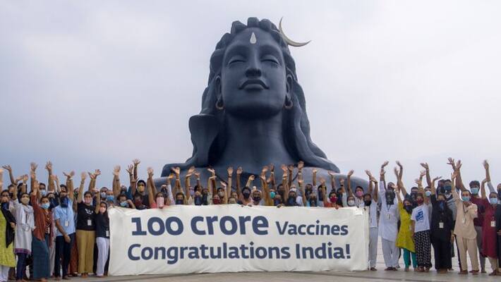 sadhguru congratulates india for achieving 100 crores doses of covid vaccination sadhguru congratulates india for achieving 100 crores doses of covid vaccination
