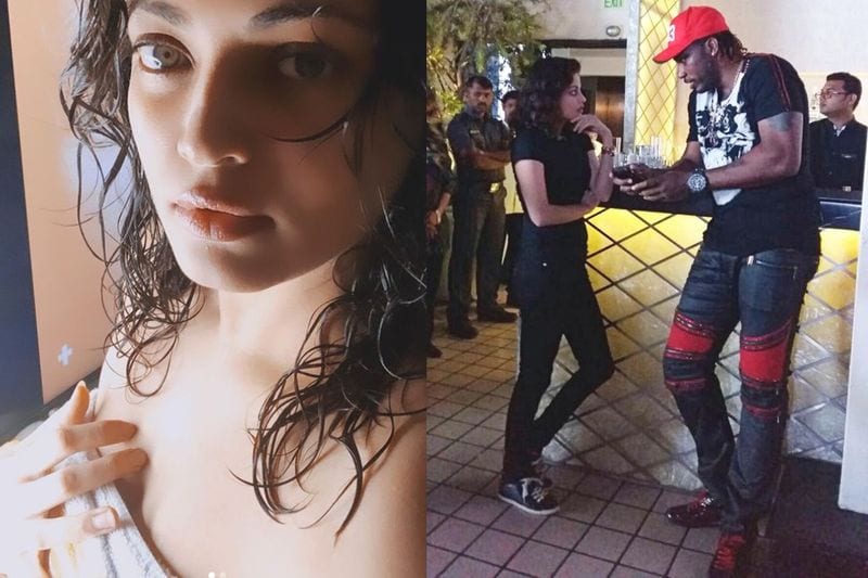 t20 worldcup 2021: Chris gayle spotted partying with Heroine sneha Ullal two days before t20 WC