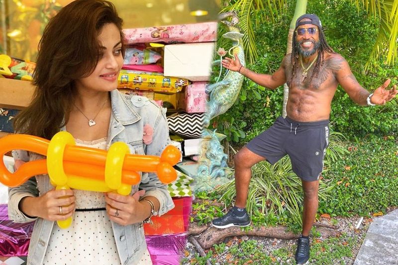 t20 worldcup 2021: Chris gayle spotted partying with Heroine sneha Ullal two days before t20 WC
