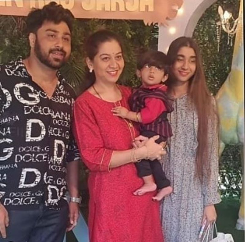 Kannada Meghana Raj celebrates son Raayan Raj Sarja in Kingdom theme vcs