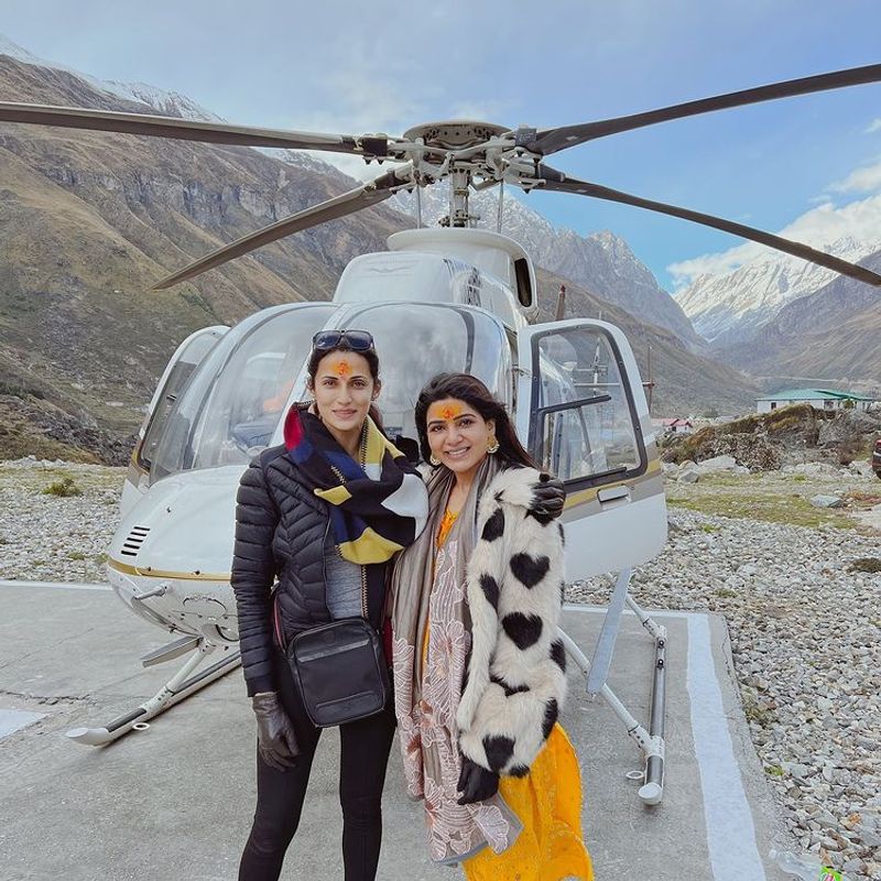 Samantha spiritual journey with her close friend latest photos goes viral