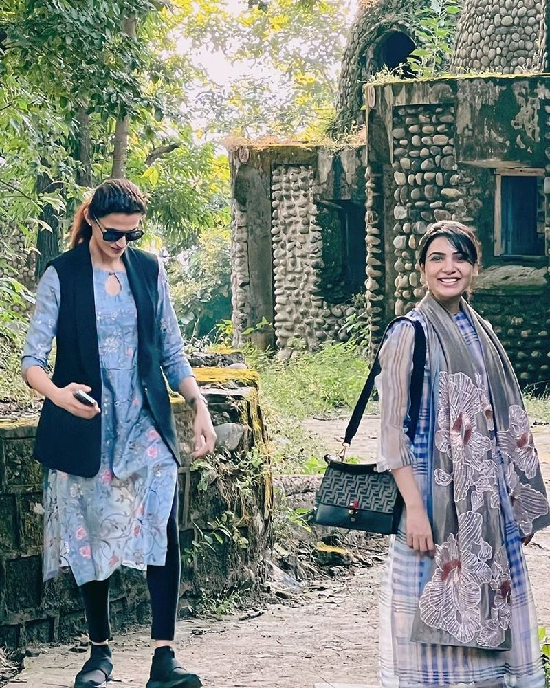 Samantha spiritual journey with her close friend latest photos goes viral