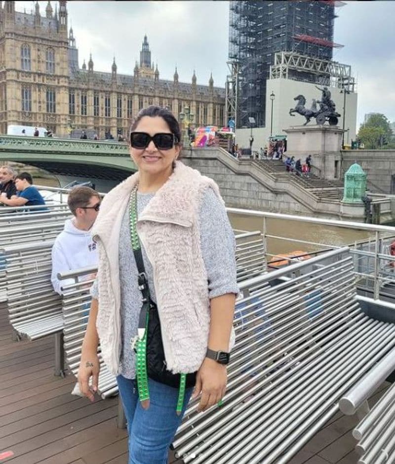 Actress Kushboo Sundar visit London and enjoying moments latest photos