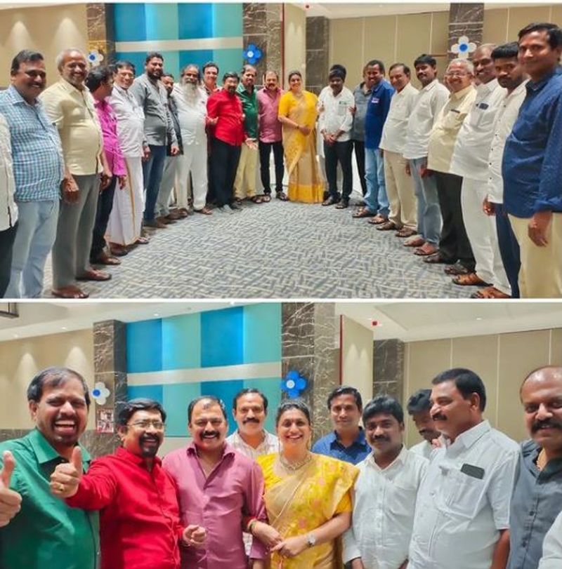 Actress roja celebrating her husband director selvamani birthday viral photos