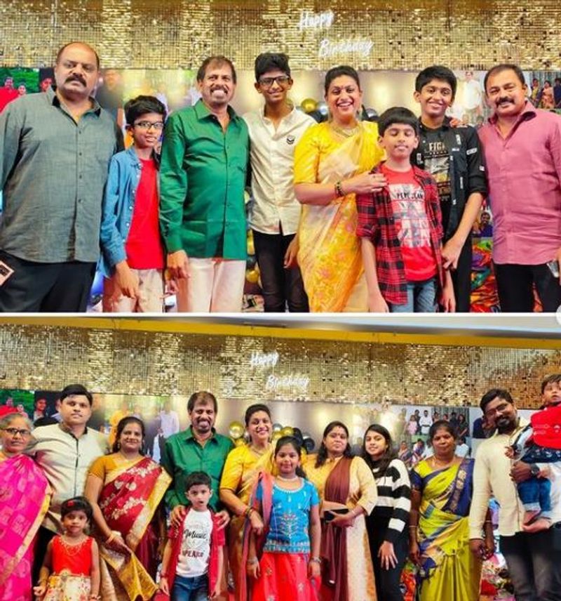 Actress roja celebrating her husband director selvamani birthday viral photos