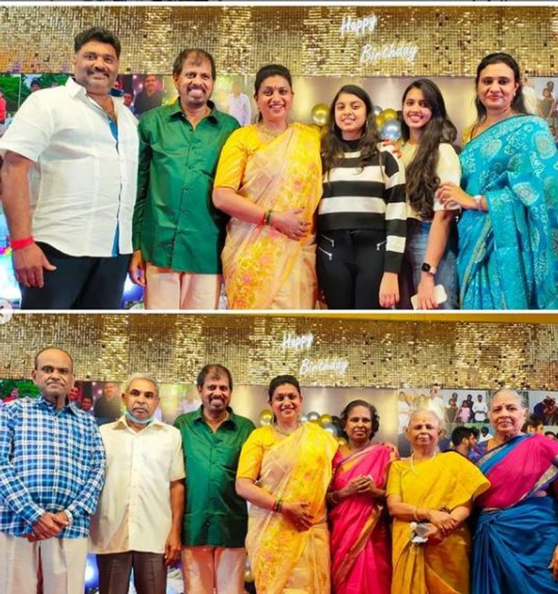 Actress roja celebrating her husband director selvamani birthday viral photos