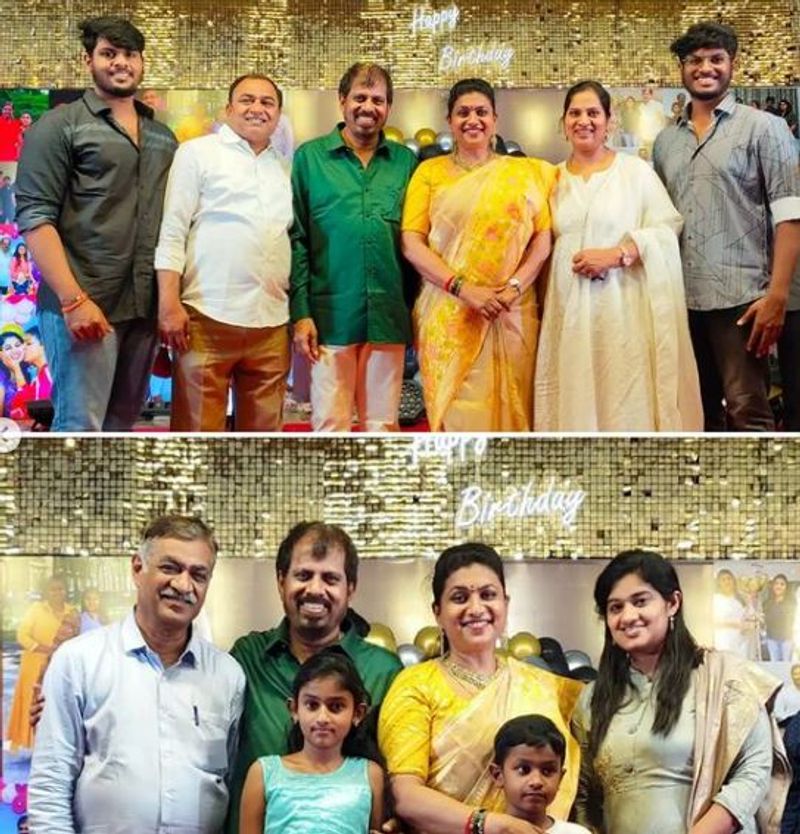 Actress roja celebrating her husband director selvamani birthday viral photos