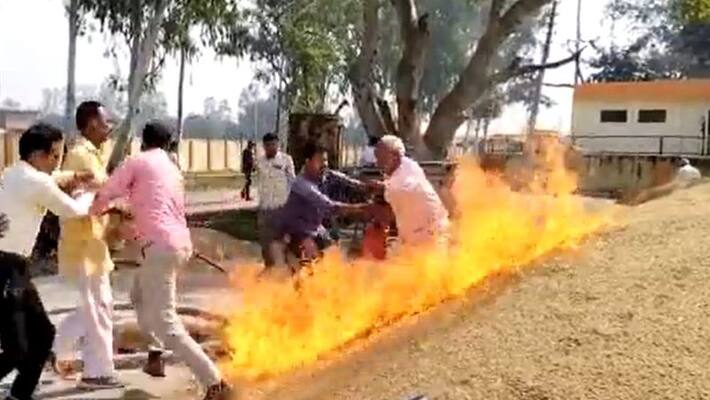 Varun gandhi says need to rethink agriculture policy after share farmer burning his entire crop video ckm Varun gandhi says need to rethink agriculture policy after share farmer burning his entire crop video ckm