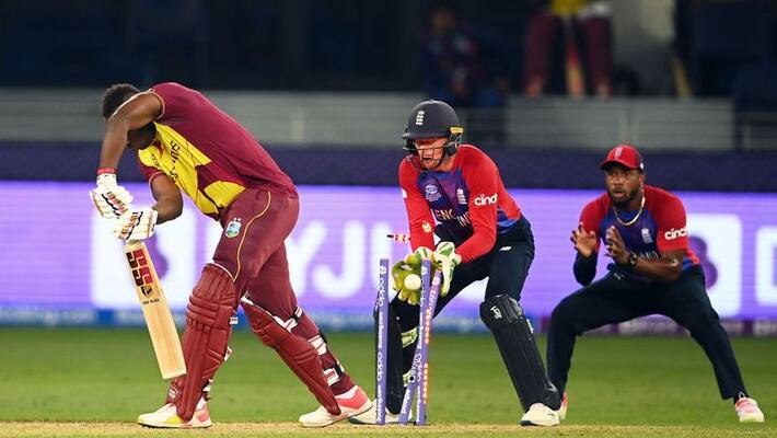 T20 World Cup 2021: West Indies set 56 runs target for England T20 World Cup 2021: West Indies set 56 runs target for England