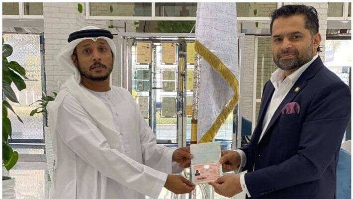 KMCC Adv Ibrahim Khalil gets golden visa in UAE KMCC Adv Ibrahim Khalil gets golden visa in UAE