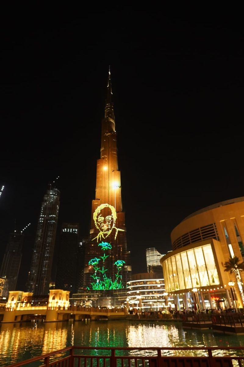 Telangana Bathukamma screened on Burj Khalifa Building