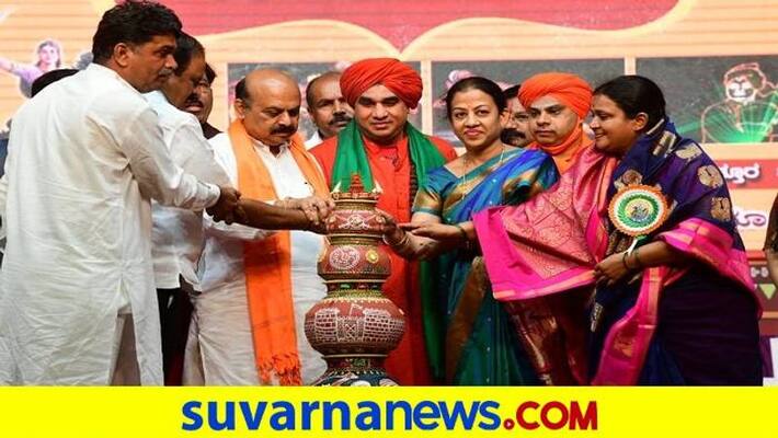 CM Basavaraj Bommai Inauguration of Kittur Utsav in Belagavi grg CM Basavaraj Bommai Inauguration of Kittur Utsav in Belagavi grg