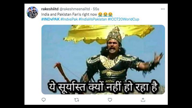 T20 World Cup cricket match between India and Pakistan in Dubai memes viral on Twitter