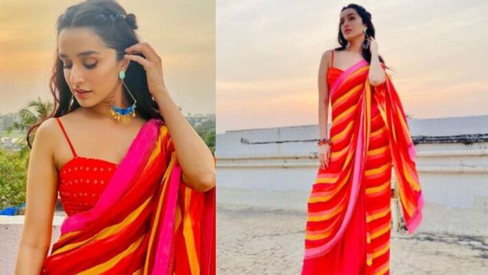 Shraddha Kapoor in colourful saree looks as bright as the rainbow Shraddha Kapoor in colourful saree looks as bright as the rainbow