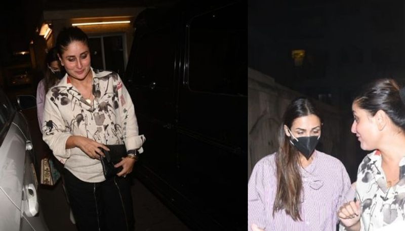 PHOTOS Kareena Kapoor looks puffy as she reaches Malaika Arora's birthday party with sister Karisma
